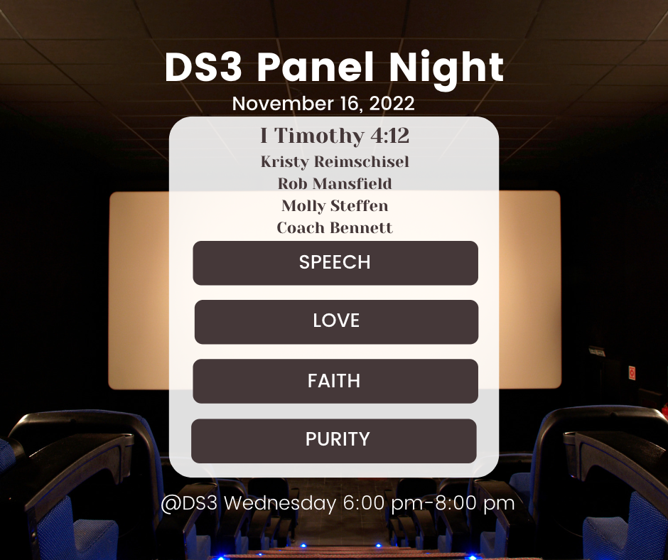 DS3 I Timothy 4:12 Panel Night