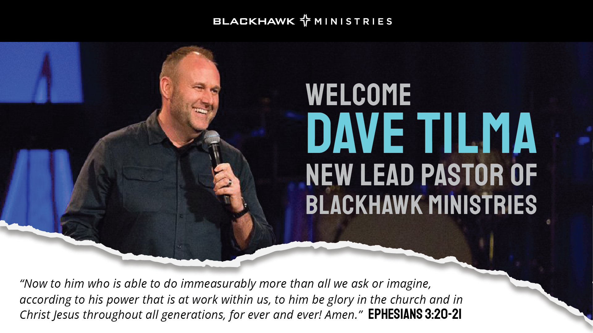 Welcome to the Blackhawk Family, Pastor Dave!
