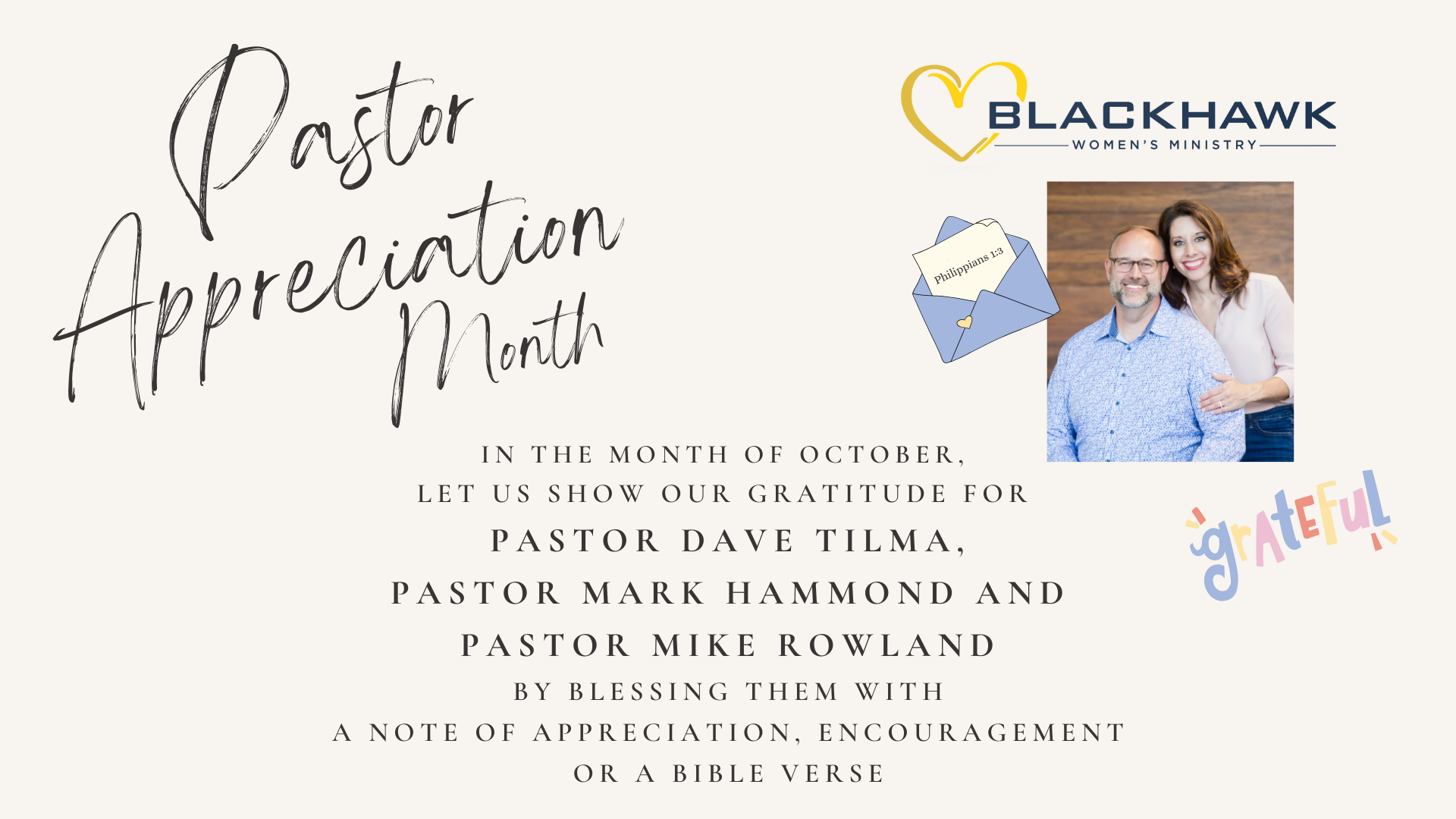 October Is Pastor Appreciation Month Blackhawk FYI