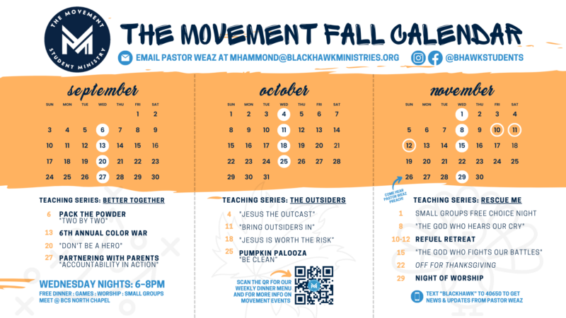 The Movement Fall 2023 Calendar