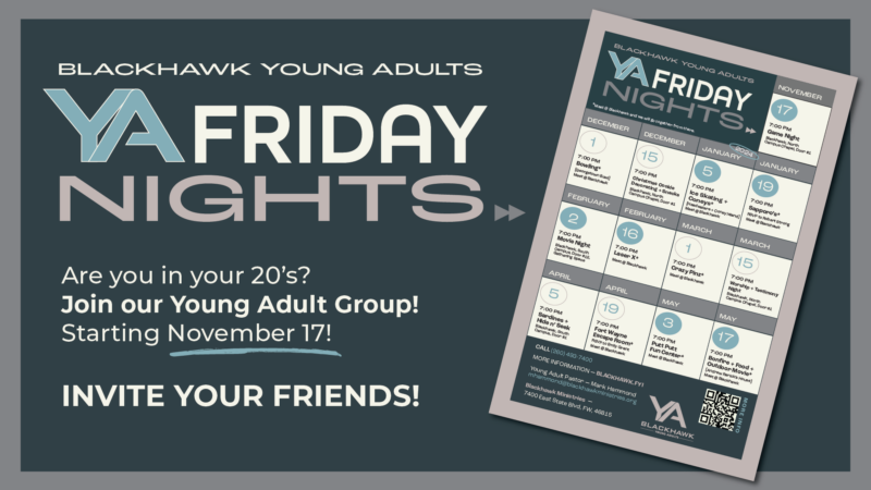Young Adults Event Calendar