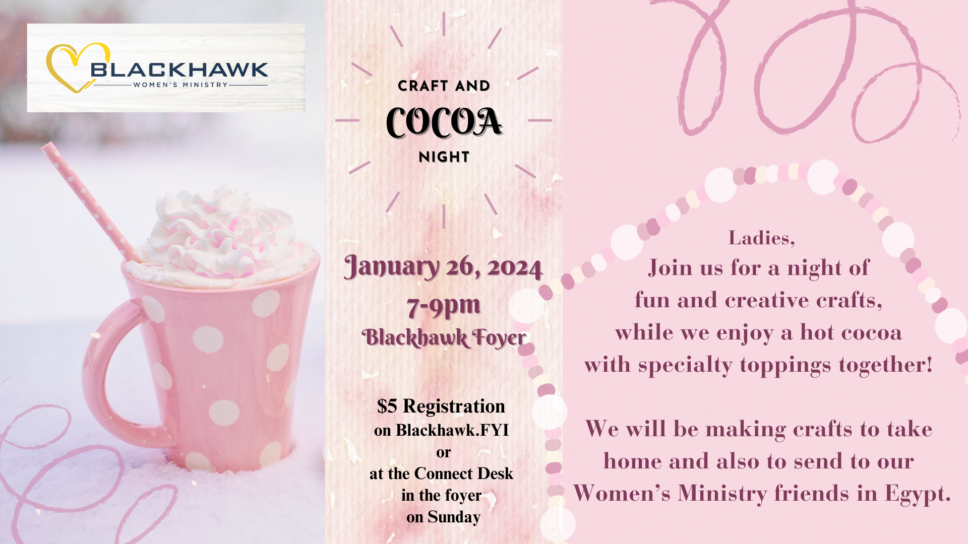 Blackhawk Women’s Ministry Craft & Cocoa Night