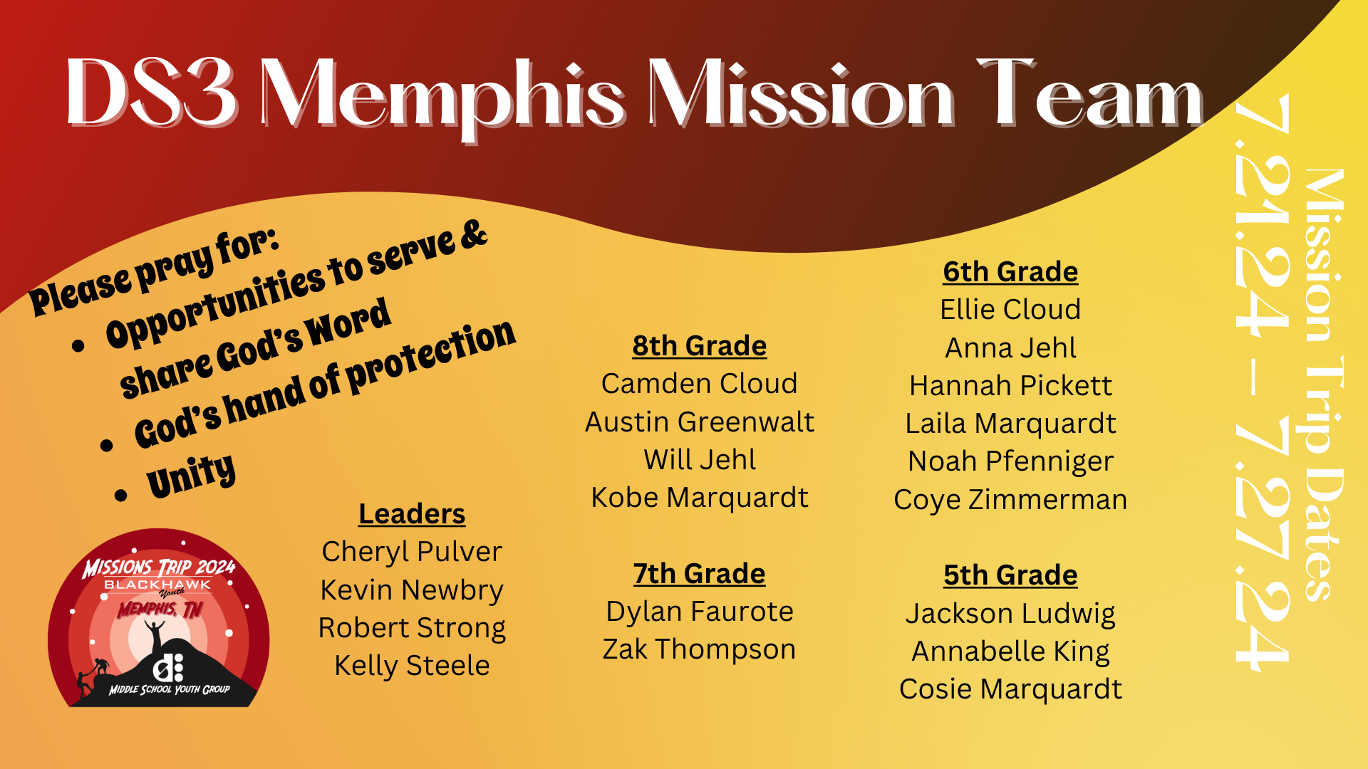 DS3 Memphis Mission Trip
