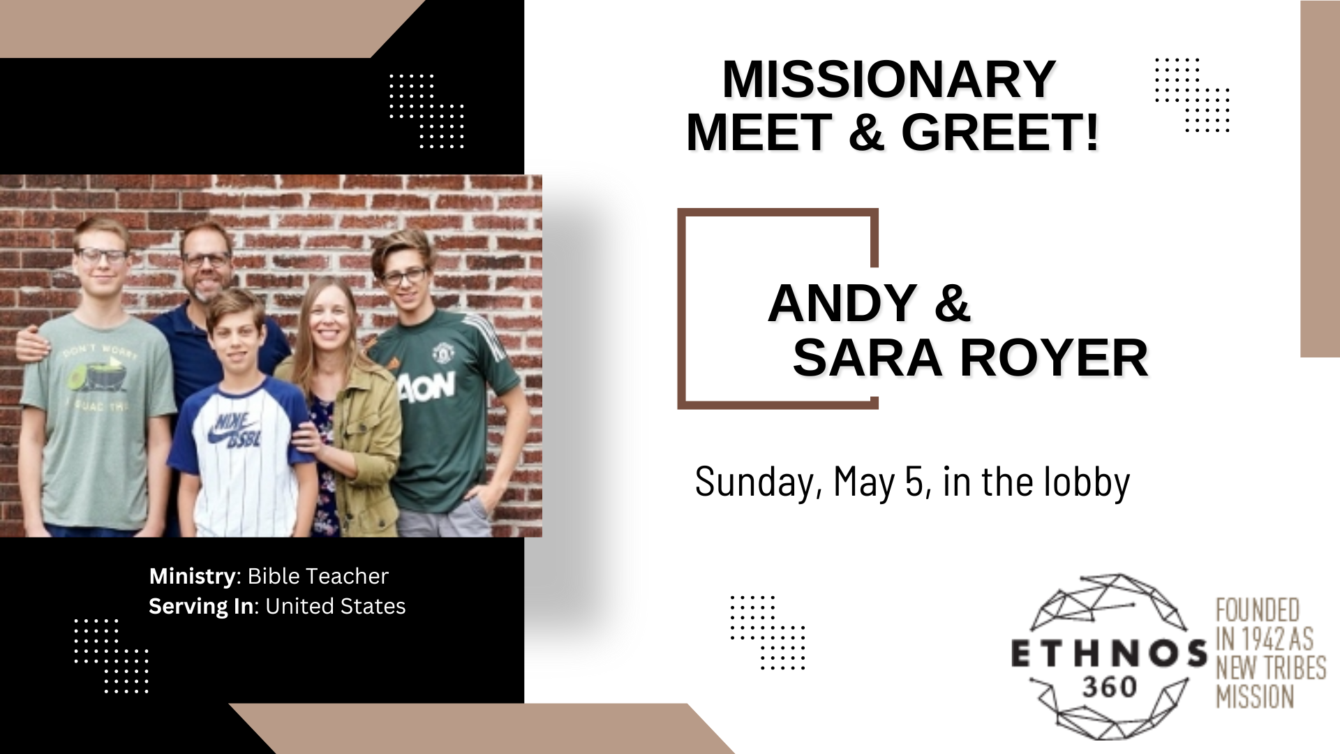 Missionary Meet & Greet: Andrew Royer